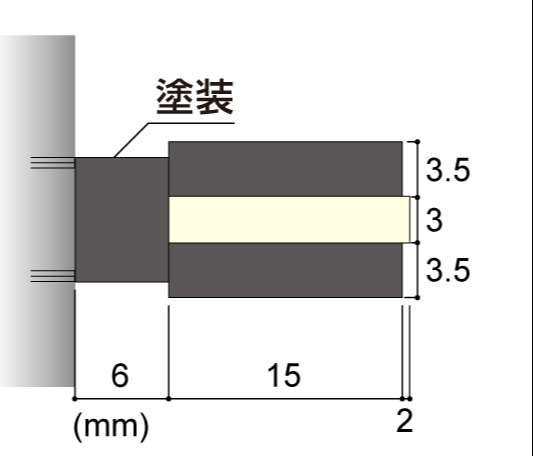 LEDサイン、LED看板のDIGITEC SIGN SLITの寸法図
