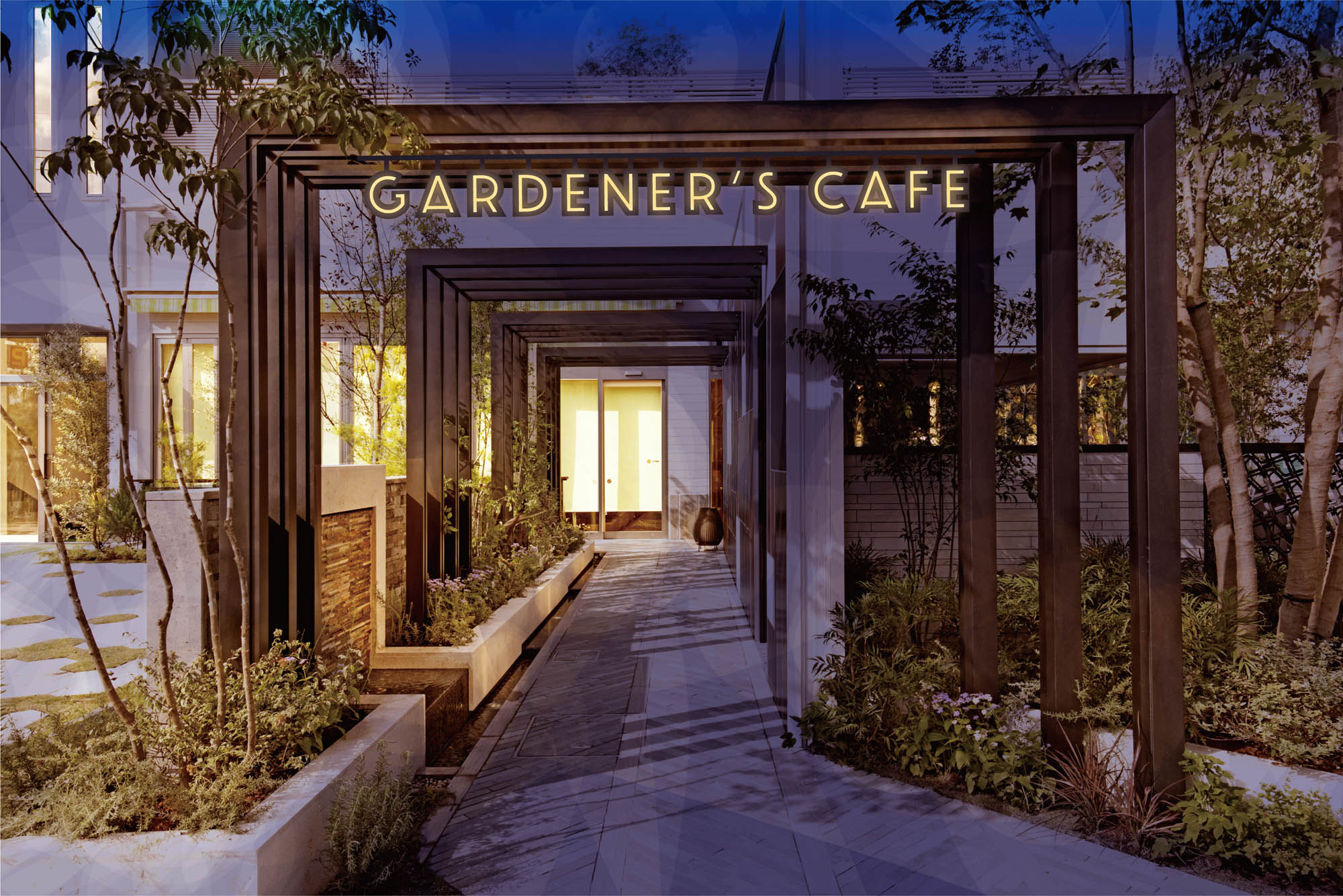 LEDサインを設置したイメージのCGパース