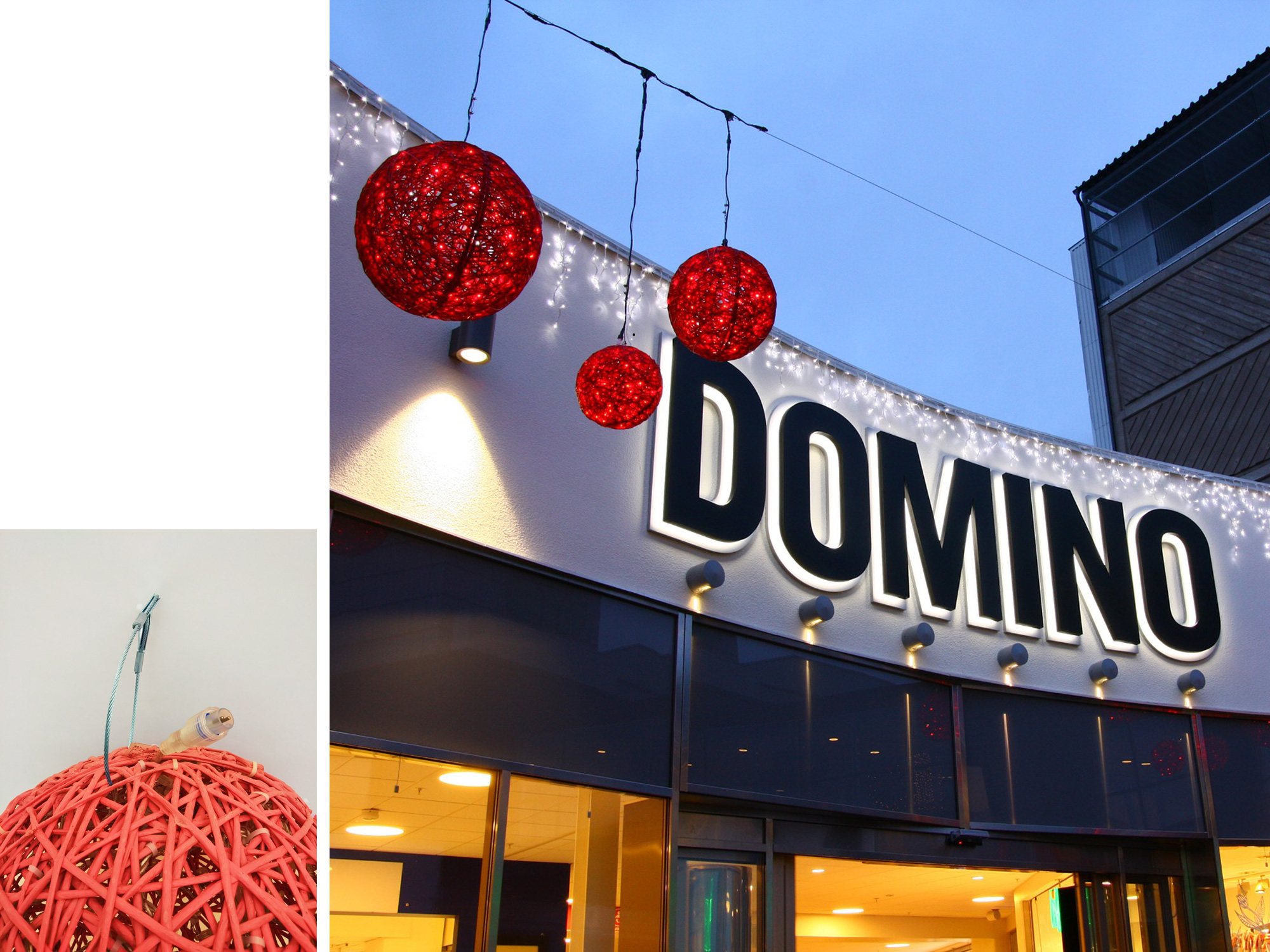 オーガニックボールの接続部分と施工例