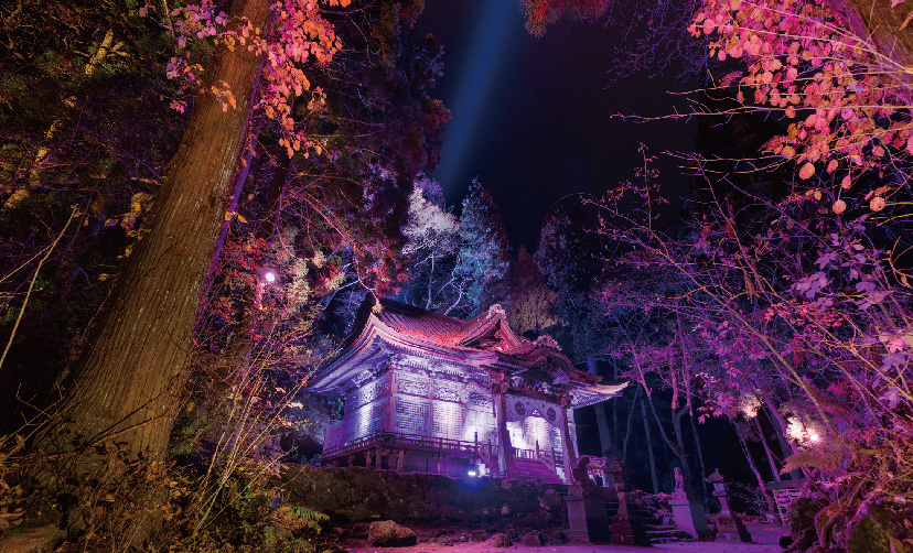 フェスタ・ルーチェin国立公園十和田湖 十和田神社の第一章の様子
