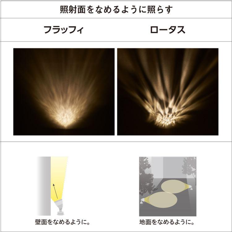 2種類の光と照らし方を表した図