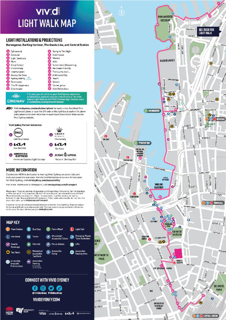 Vivid Sydneyのマップ