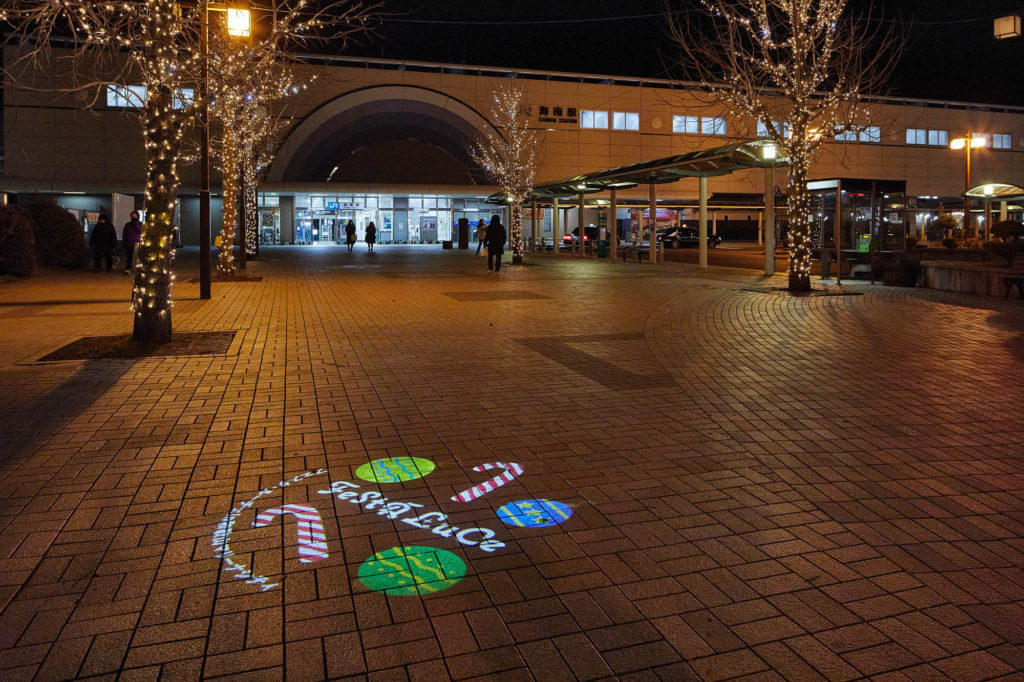 イルミネーションイベントとコラボレーションした駅の明かり②
