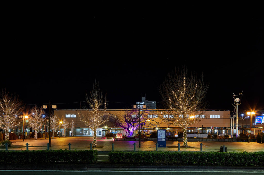 イルミネーションイベントとコラボレーションした駅の明かり④