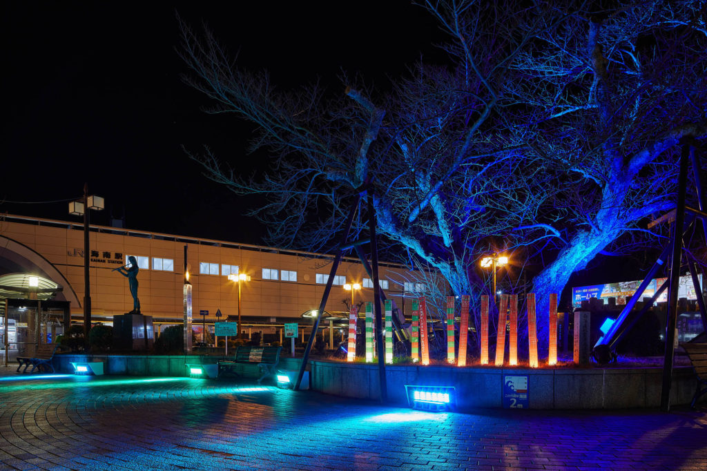 イルミネーションイベントとコラボレーションした駅の明かり⑤