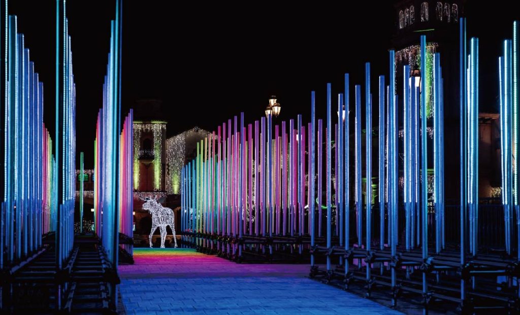 フェスタ・ルーチェ in 和歌山マリーナシティの光の柱