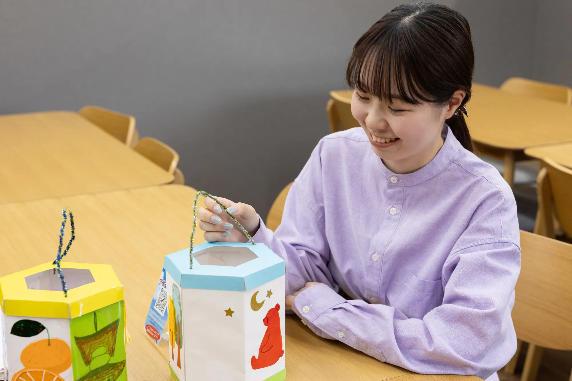 けやきランタンナイトのランタンのデザインやイベント資料の制作などを担当した村田さん