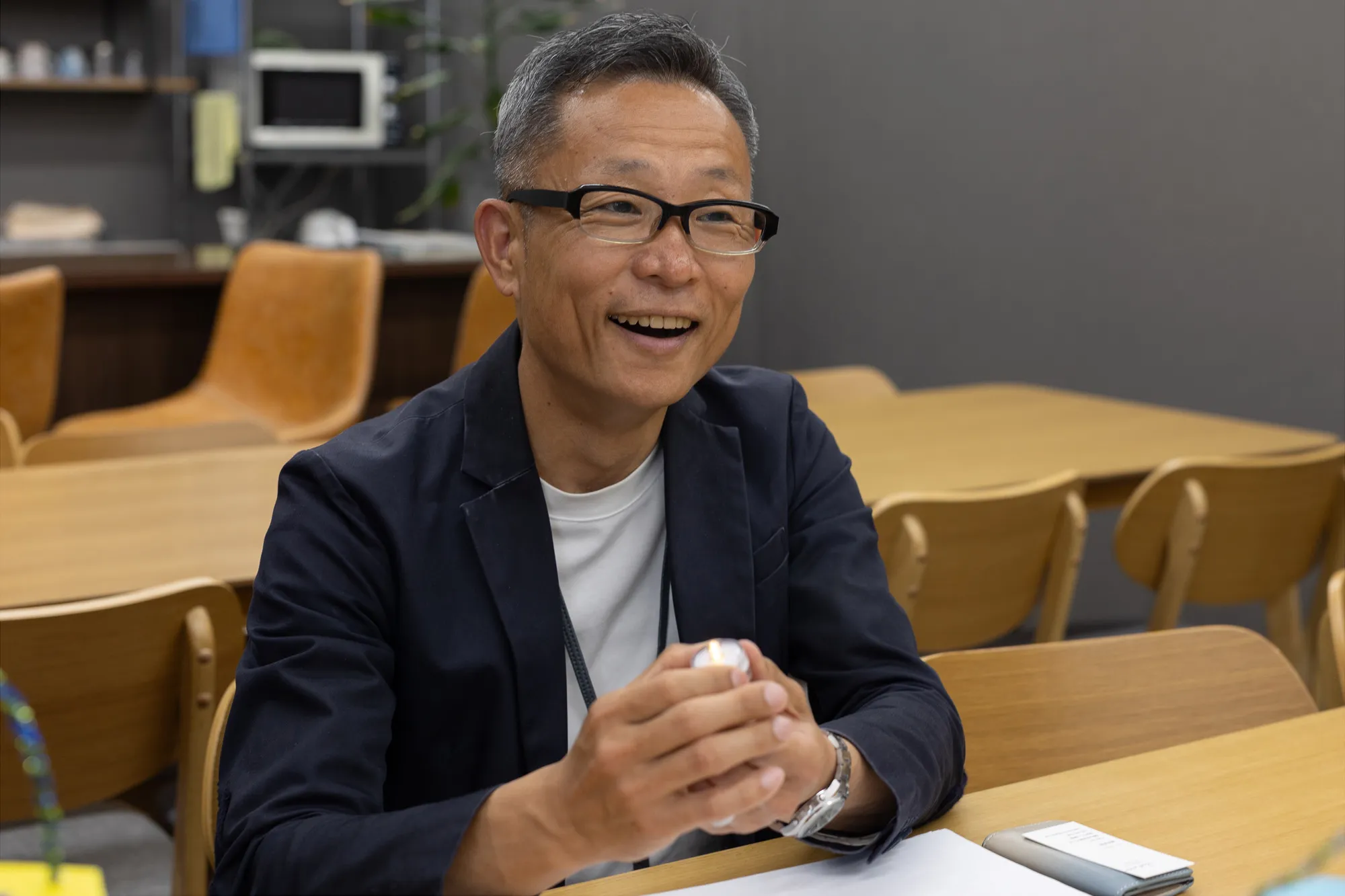けやきランタンナイトの社内外の各種調整やライトの調達などを担当された岩根さん