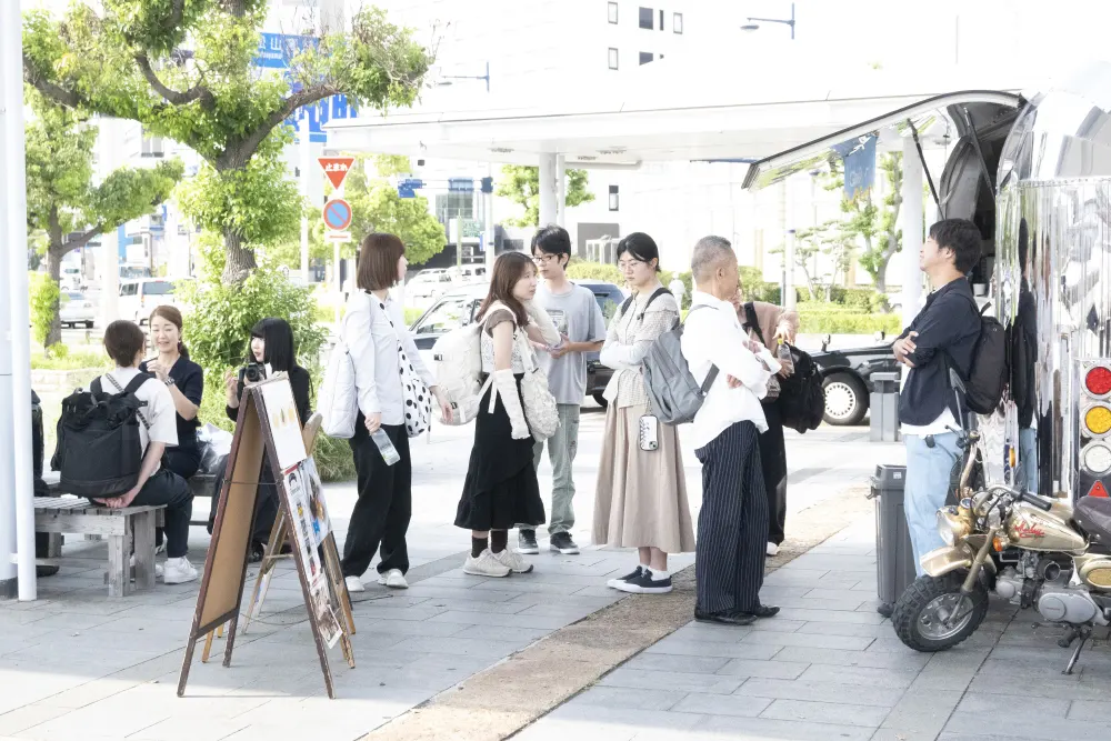 朝のドリンクをいただいている様子