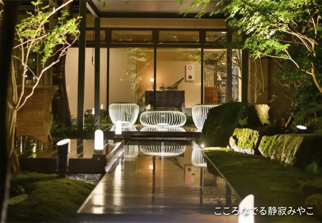 リフレクションありの屋外のライトアップのイメージ