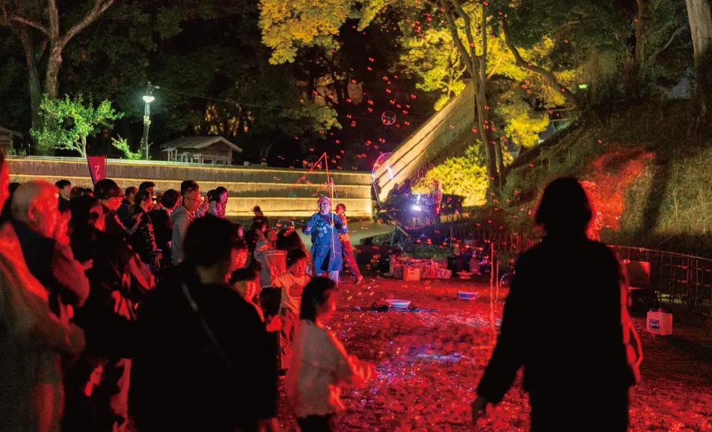 和歌山城ドローンショー「WAKAYAMA LIGHTS 2025」当日の周辺の様子1