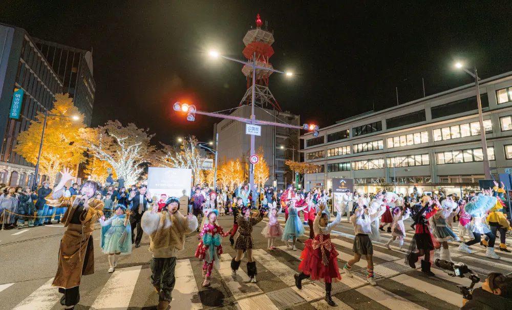 けやきライトパレードby FeStA LuCeの2025年度点灯式の様子2