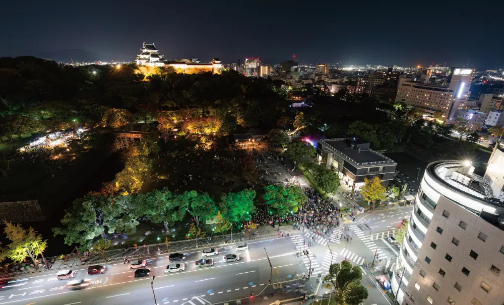 和歌山城ドローンショー「WAKAYAMA LIGHTS 2025」当日の周辺の様子10