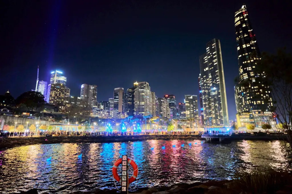 Vivid Sydneyで展示されていた作品「Cygnus(シグナス)」の様子①