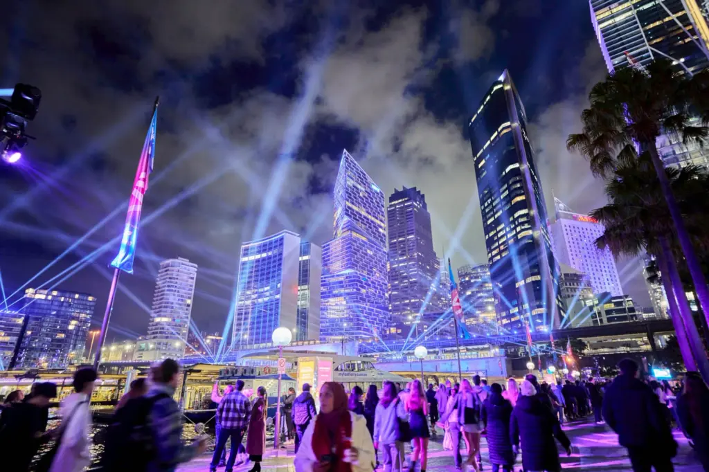 「Vivid Sydney」開催中のシドニーの街中の様子②