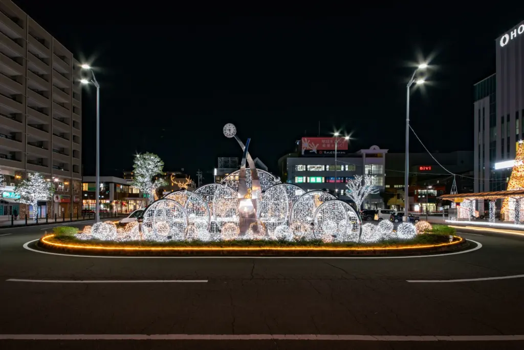 藤枝駅南口のイルミネーション開催時期の駅周辺の様子②