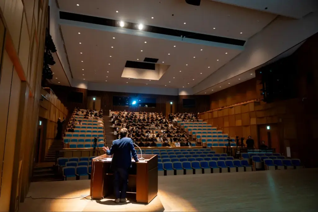 タカショーデジテックの方針説明会の様子