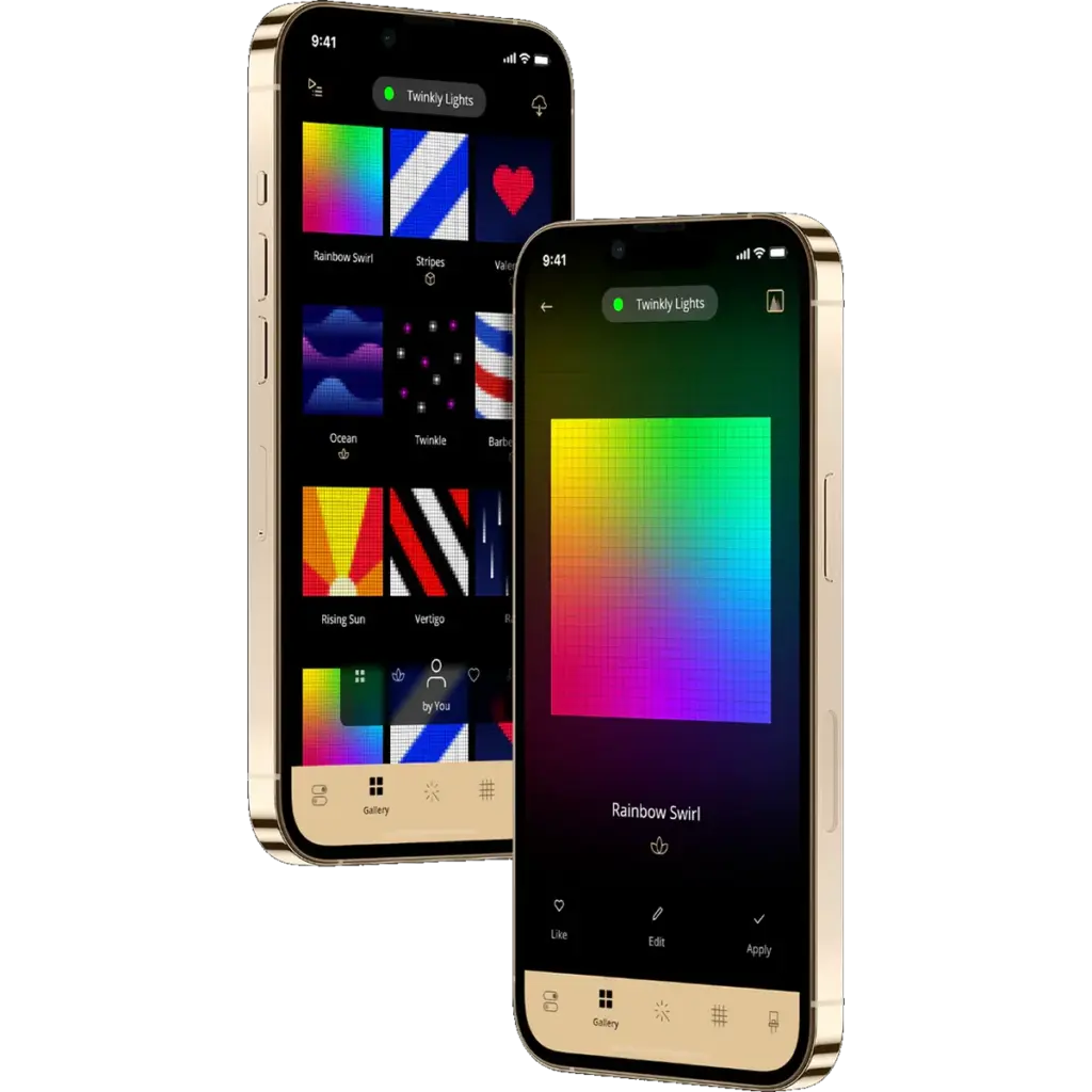 スマートフォンでのDIGITEC SIGN PIXELの操作画面