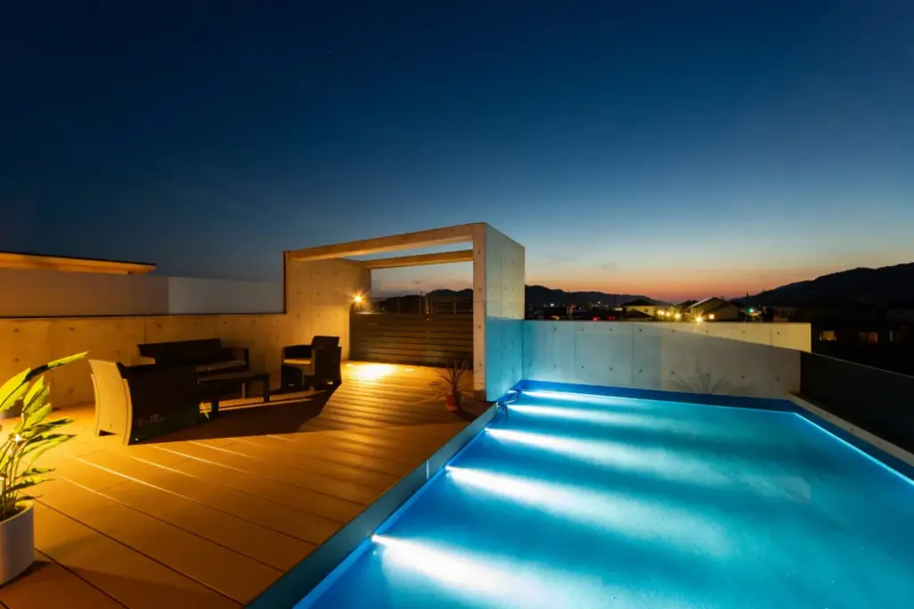 水盤のライトアップのイメージ