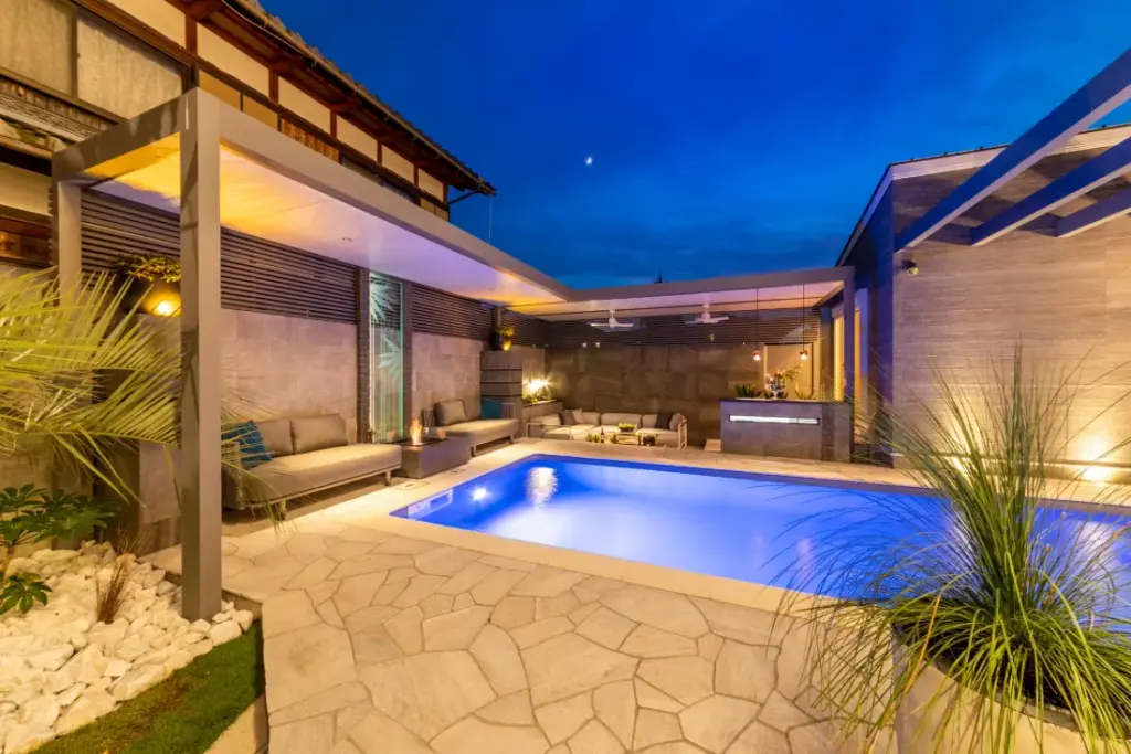 温水を使った水景空間のイメージ