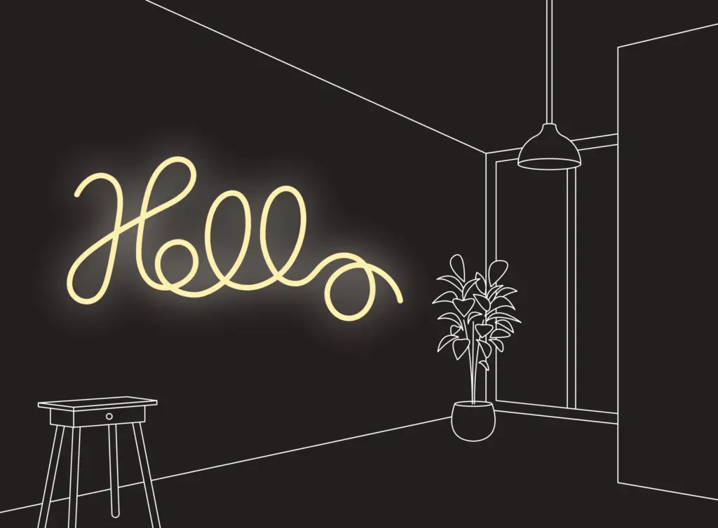 De-Module TUBE360を曲線での文字の表現に使用しているイメージ