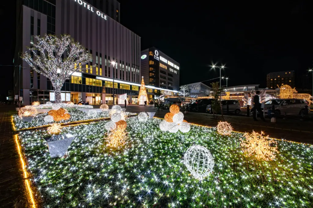 ルミスタ☆ふじえだ ファンタジックイルミネーション2025の様子