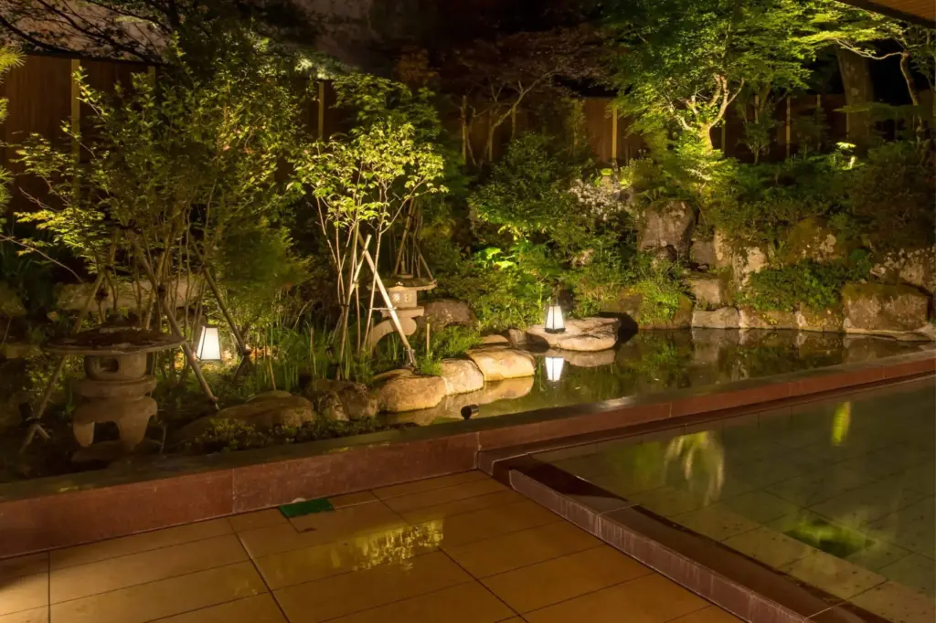 純和風な和の空間の夜のイメージ