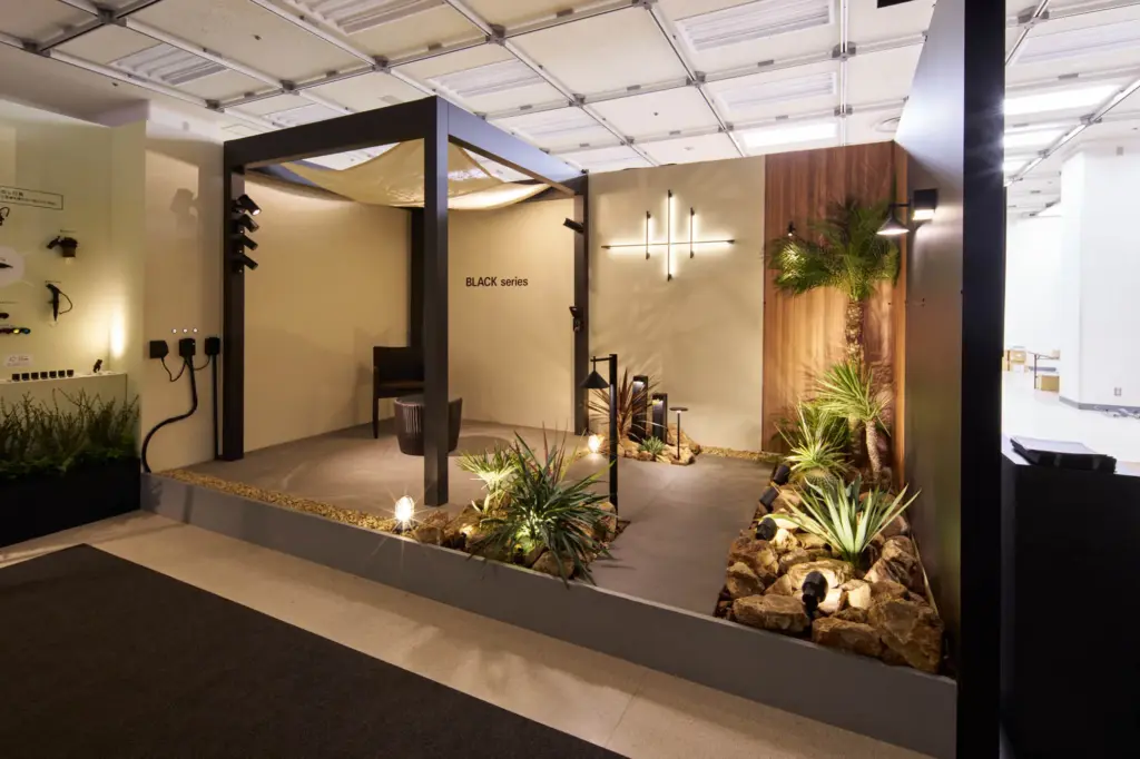 屋外照明の展示ブースのイメージ
