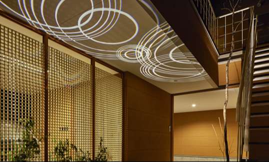 ガーデンライト、影で遊ぶスポットライト実績写真