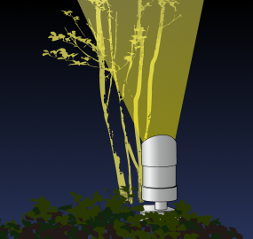 フード装着時の配光イメージ