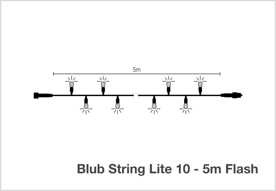 Bulb String Lite 10 - 5m flash