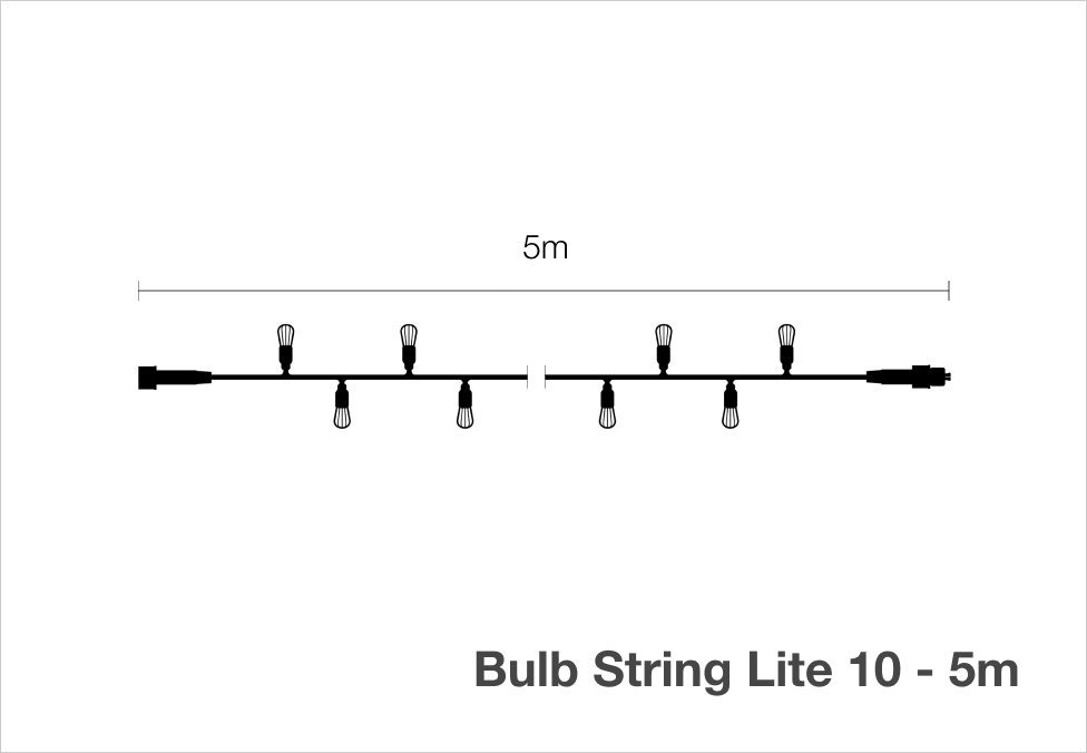 Bulb String Lite 10 - 5m