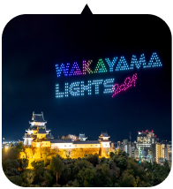 和歌山城ドローンショー「WAKAYAMA LIGHTS」